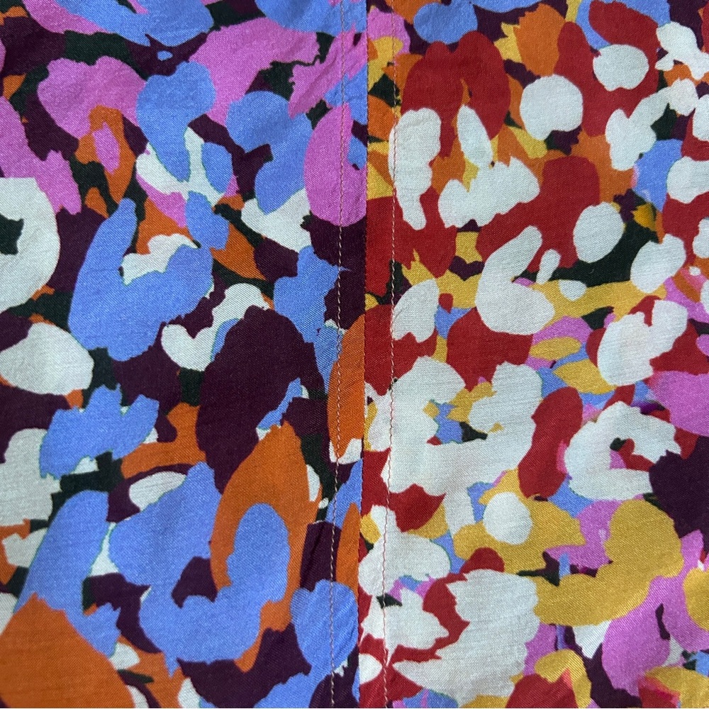 Velvet by Graham & Spencer | Women’s Red Purple Colorful Boxy Blouse Size M - Picture 5 of 7